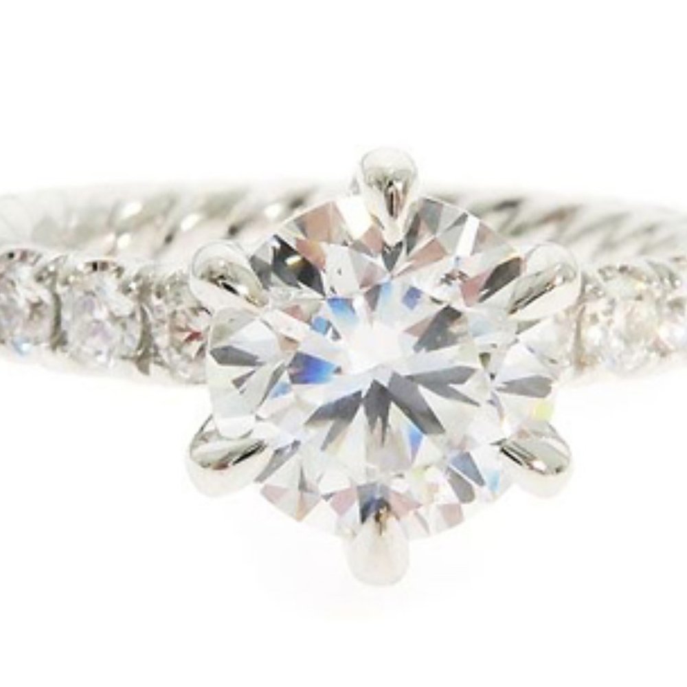 18k Gold 1.68ct Prong Solitaire Engagement Ring